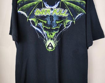 T-shirt vintage streetwear du groupe de rock Overkill The Electric Age