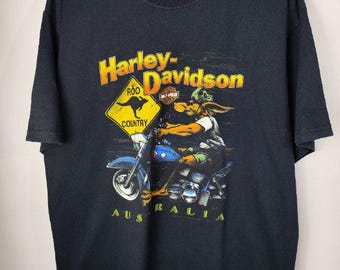 T-shirt vintage streetwear de motards Harley Davidson