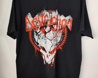 T-shirt rare Vintagestreetwear Destruction Band rock streetwear