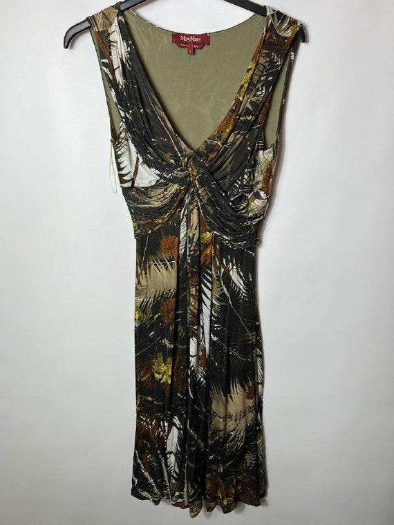 Max Mara, Vintage luxury designer Max Mara Studios Flowers Print Dress Size S