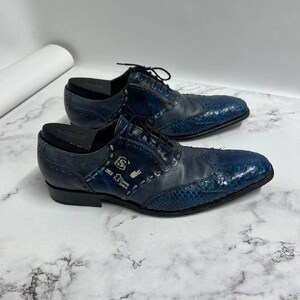 Vintage very rare Sendra 10914 Marcos Leather Python Shoes Size 44 Made In Spain
