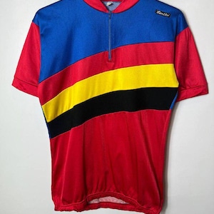 Mycket sällsynt 1980-tals vintage gammal SANTINI CYCLING CYCLES tröja storlek M