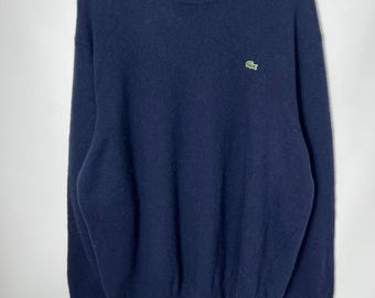 Pull Lacoste en laine, taille XL, style streetwear vintage très en vogue