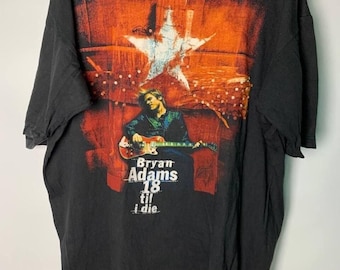 Vintage 90s Bryan Adams Tour T-shirt: 18 Til I Die, Size XL - Etsy
