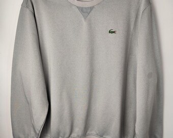 Sweat-shirt ras du cou Lacoste vintage streetwear années 2000 de luxe