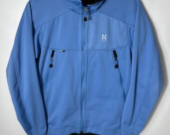 Vintage Outdoor-Trekking- und Wanderjacke Haglos Windstopper für Damen, Größe UK 10