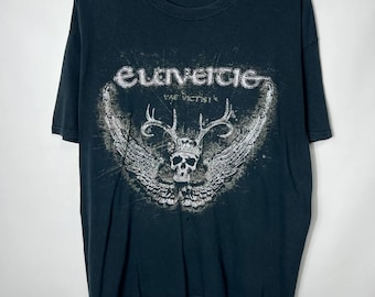 T-shirt vintage streetwear Eluveitie, promo tournée rock, taille L