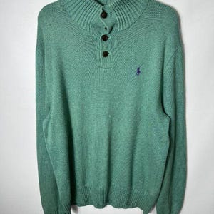 Pull vintage Polo Ralph Lauren à 3 boutons, taille L