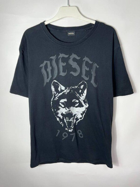 Vintage Streetwear Y2k Diesel Wolf T-shirt Size L - Etsy