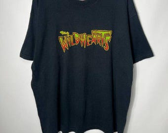 Seltenes Vintage-Streetwear-Band-T-Shirt „Rock The Wildhearts“ aus den 90ern, Größe XL