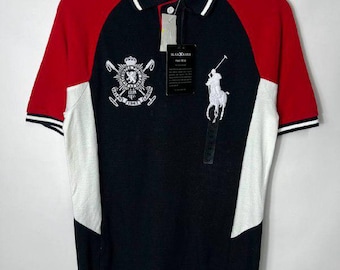 T-shirt vintage streetwear années 2000 Polo Ralph Lauren Black Watch, taille XS