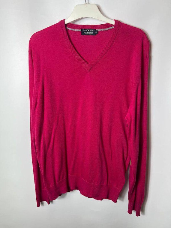 Hackett, Vintage streetwear luxury designer Hackett V-Neck Sweater Size M