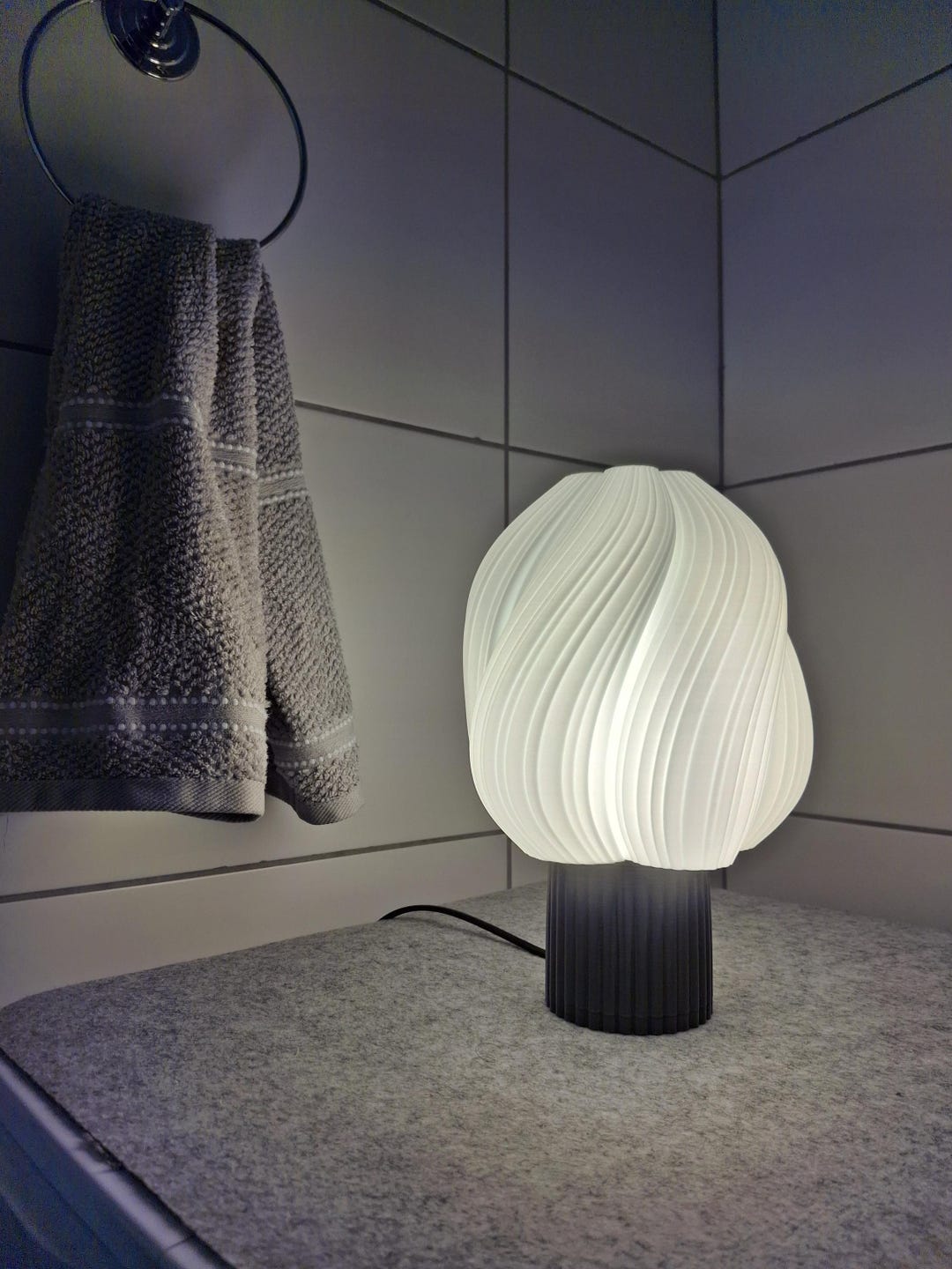 FLUA - Modern Table Lamp 3D Printed – Organic Design, Soft Light ...