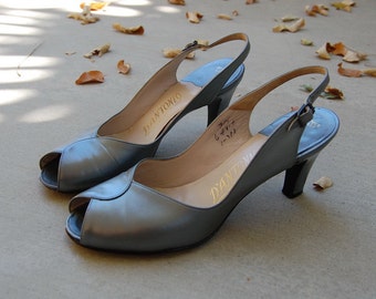 gunmetal grey evening shoes