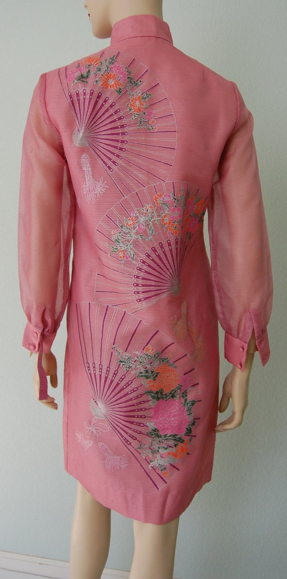 1980s New with Tags Shaheen Screen Print Dress - … - image 2