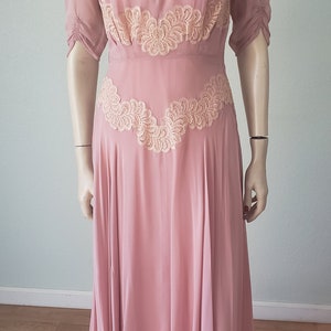 Dreamy 1940s Lavender Rayon and Lace Gown / 1940s Dress / - Etsy