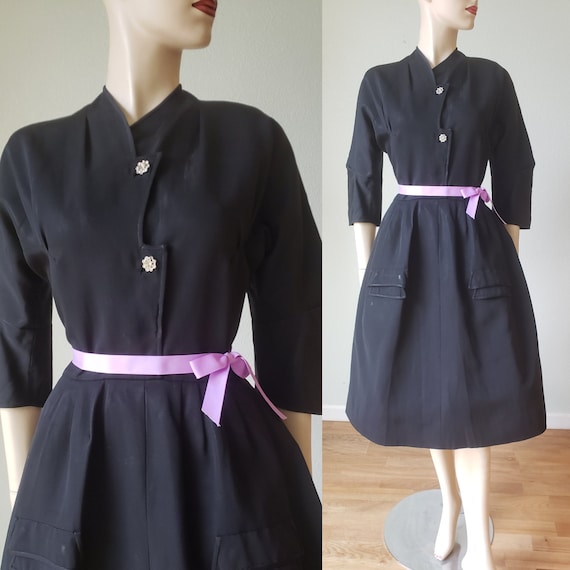 Elegant! 1950s Hattie Carnegie Silk Taffeta Shirtw