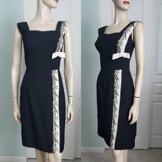 1950s-60s Lilli Diamond Shantung Hourglass Dress … - image 9