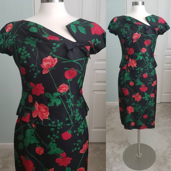 Rare 1950s Pattullo-jo Copeland Silk Dress / 50s Designer - Etsy
