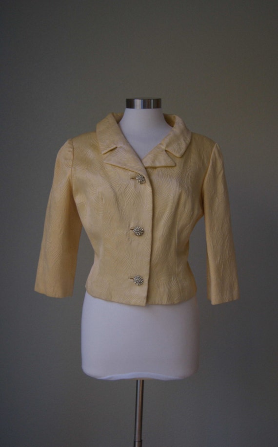 Late 50s Early 60s G Fox & Company Textured Satin… - image 1