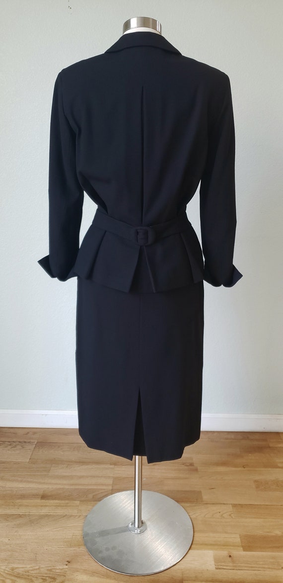 EXCELLENT 1940s-50s Irene Lentz Wool Skirt Suit /… - image 5