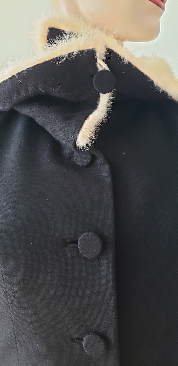 1950s-60s Paul Parnes Wool Dress Suit with Fur Co… - image 7