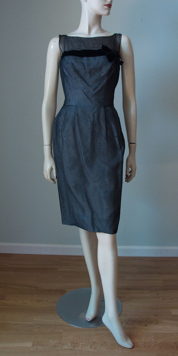 1950s Anne Verdi Chic Hourglass Cocktail Dress / P