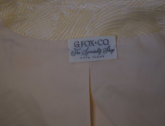 Late 50s Early 60s G Fox & Company Textured Satin… - image 5