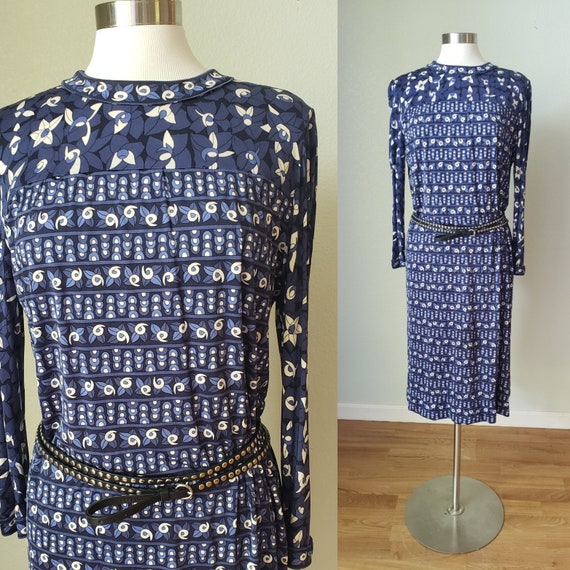1960s Averardo Bessi Silk Jersey Dress / 1960s Sil