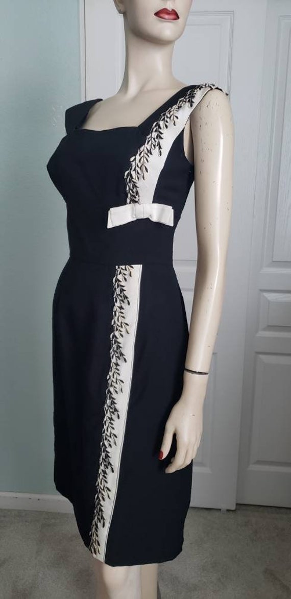 1950s-60s Lilli Diamond Shantung Hourglass Dress … - image 5