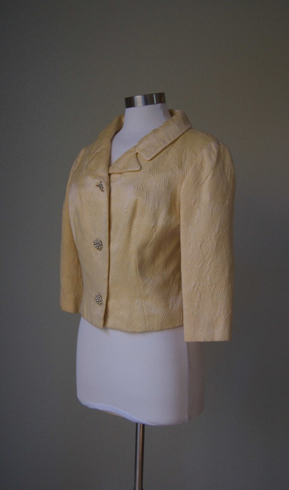 Late 50s Early 60s G Fox & Company Textured Satin… - image 3