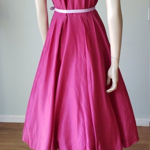 1940s Plum Berry Rayon Taffeta Party Dress / Flowers on Vines / 1940s Dress / 40s Party Dress / 40s Rayon Dress / Small image 6