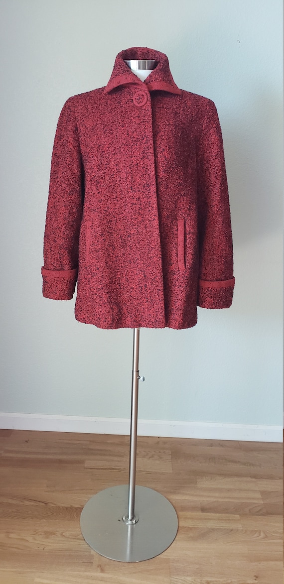1950s Boucle' Tweed Jacket / 50s Wool Boucle' Coat