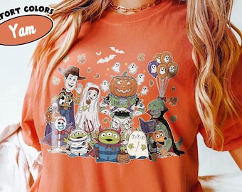 Comfort Colors You've Got A Friend In Me Shirts, Disney Toy Story Halloween Shirt, Buzz Lightyear Pumpkin Halloween Tee, Disney Family Shirt