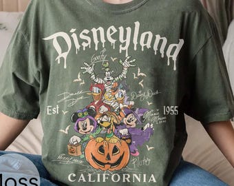 Disneyland Mickey and Friends Halloween Shirt, Disneyland Est. 1955 California Shirt, Disneyland Halloween Shirt, Mickey Halloween