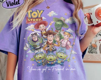Retro Comfort Colors Disney Toy Story 1995 Shirt, Woody Buzz Lightyear Rex Tee, WDW Disneyland Family Vacation 2026 Trip, Disney Pixar Fest