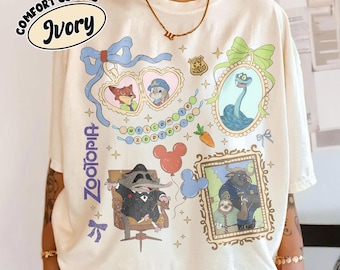 Coquette Bow Disney Zootopia 2 Characters Shirt, Judy Hopps Nick Wilde Gary De'Snake Tee, Zootropolis, Disneyland Family 2026 Trip Shirt