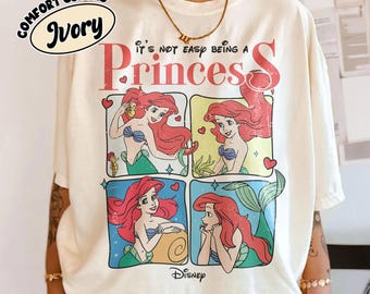 Vintage Comfort Colors Little Mermaid T-Shirts, Disney Princess Ariel Shirt, Disney Girl Trip Shirt, Disney Matching Family Trip Shirts