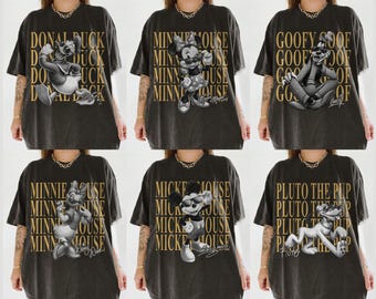 Comfort Colors® Vintage Mickey and Friends Shirt, Magical Shirt, Disney Family Vacation Signatures Shirt, Disneyland Tee, Disney Trip Shirts