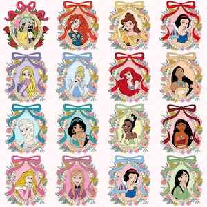 Coquette Mirror Princess Png Bundle, Coquette Cartoon Png, Princess Coquette Bow Png, Family Trip Png, Princess Bow Png, Vacation Trip Png