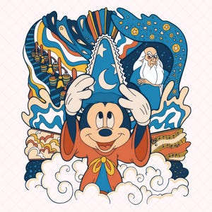 Retro Fantasia Movie Png, Fantasia Sorcerer Mouse Png, Magic Kingdom Png, Fantastic Png, Family Trip Png, Movie Fans Png, Vacay Mode Png
