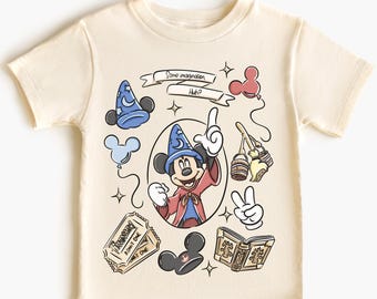 T-shirt Disney Magical Fantasia, t-shirt pour tout-petits, t-shirt Mickey Some Imagination, t-shirt Mouse Wizard, t-shirt voyage Disney, t-shirt Mickey sorcier