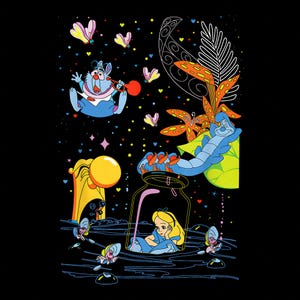 Retro Alice in Wonderland Png, Alice in Wonderland Digital Sublimation Png File, Clipart, Shirt Sublimation Png, Alice Png, Only Png