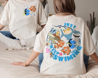 Comfort Colors Finding Nemo Just Keep Swimming Shirts, Finding Dory Disney Trip Tee, Nemo Family Vacation Shirt, WDW Disney Girl Trip Shirts