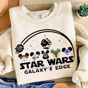 Retro Star Wars Galaxy&#39;s Edge PNG, Retro Shirt, Starwars PNG, Trendy Tshirt PNG, Digital Download, Silhouette, Vintage Design