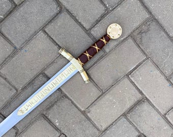 Handmade Merlin Excalibur Sword: Knight Templar Medieval Viking Replica