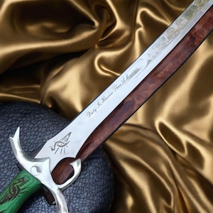 Custom Wheel of Time Sword: Viking Buster Cosplay Sword with Leather Sheath