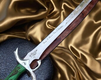 Custom Wheel of Time Sword: Viking Buster Cosplay Sword with Leather Sheath