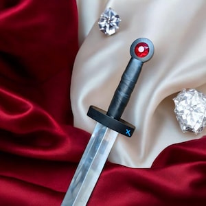 Custom Hand Forged Finn&#39;s Scarlet Golden Sword, Golden Sword of Battle. Time adventure video game Sword