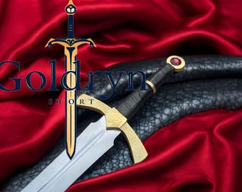 Custom Handmade Goldryn replica Sword, Thrones of Glass Fantasy Collectible Gift Item